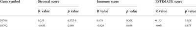 Expression, oncological and immunological characterizations of BZW1/2 in pancreatic adenocarcinoma